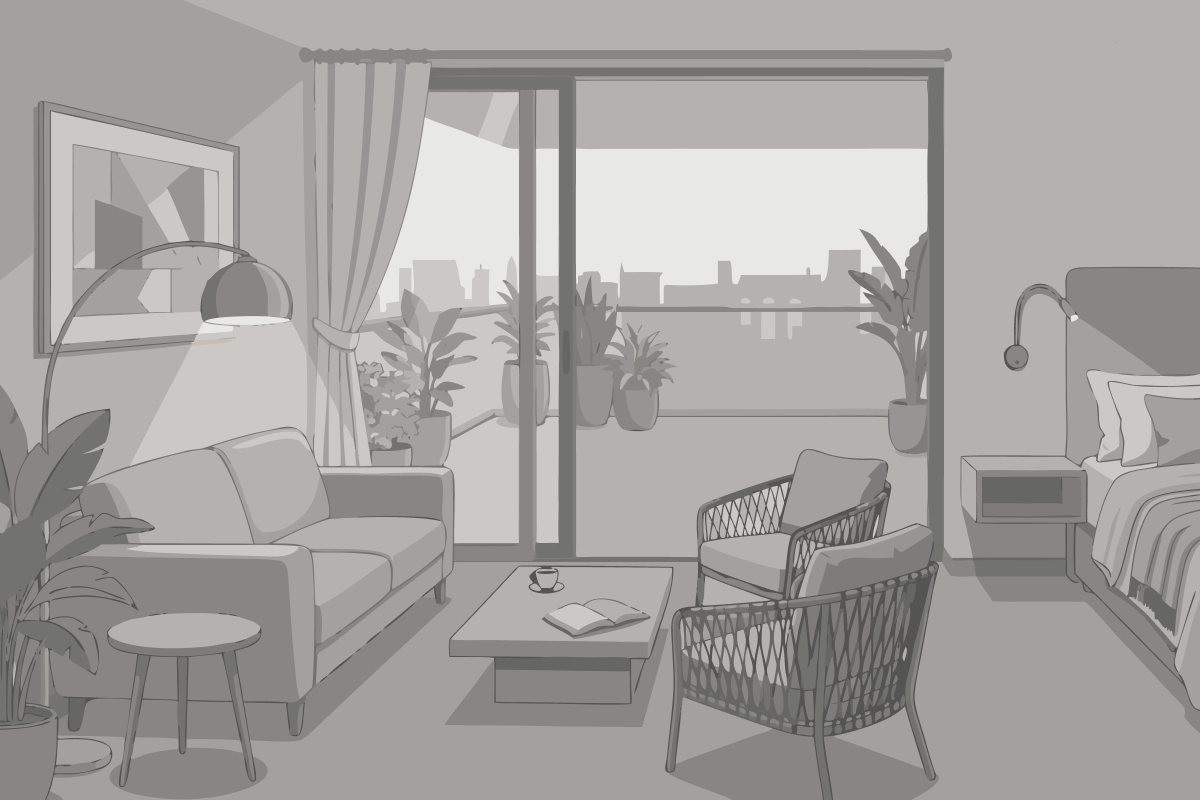 Loft mit Balkon